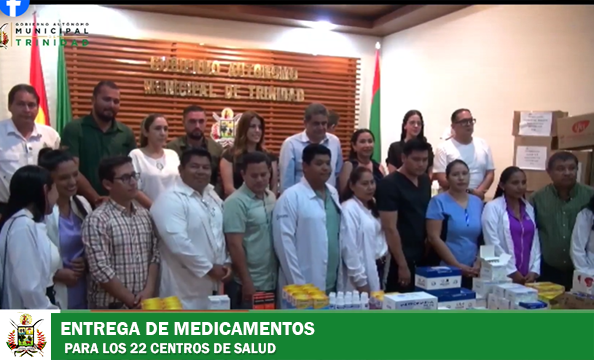 ENTREGA DE MEDICAMENTOS PARA LOS 22 CENTROS DE SALUD DE TRINIDAD