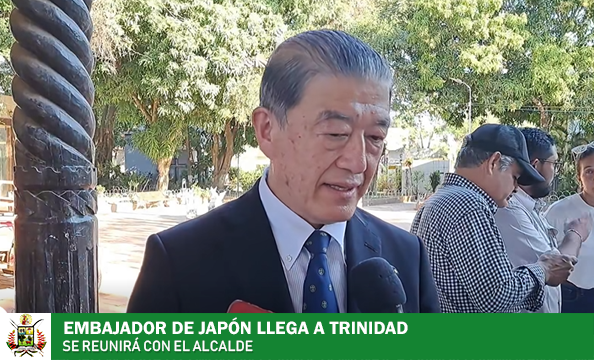 EMBAJADOR DE JAPÓN VISITA El CEMENTERIO Y RINDE HOMENAJE A PRIMEROS INMIGRANTES, MAÑANA SE REUNIRÁ CON EL ALCALDE DE TRINIDAD 