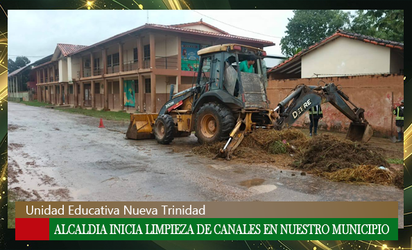 ALCALDIA INICIA LIMPIEZA DE CANALES EN NUESTRO MUNICIPIO TRINITARIO
