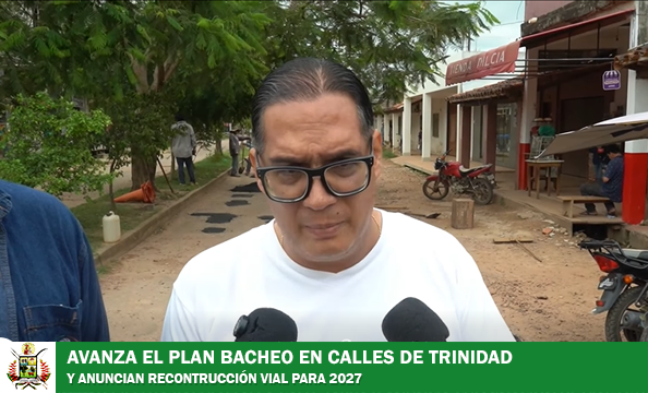 GAM DE TRINIDAD EJECUTA BACHEO EN LA CALLE TARIJA Y ANUNCIA CULMINACIÓN DE VÍAS ESTRATÉGICAS EN EL SECTOR